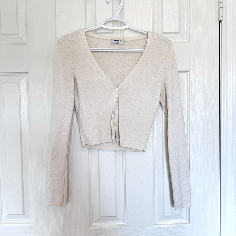 EUC off- white Aritzia Babaton Georgia cardigan .. sadly too small for me!